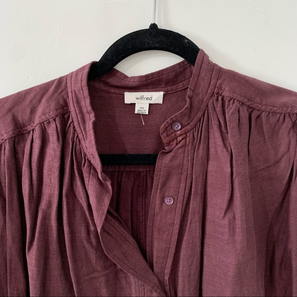 LIKE NEW WILFRED BERTILLION LINEN BLEND BLOUSE - Picture 3 of 8